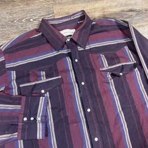 Bit and Bridle Shirt Men's‎ XXL Striped Pearl Snap Western Cowboy Pockets Rodeo